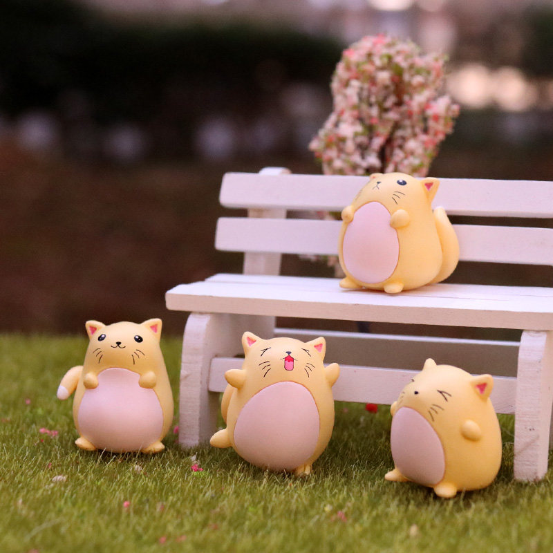 Cute mice micro-landscape cake fitted with meat plant decoration diy material blind box small gift