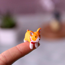 Cartoon dog ornaments drill hole puppy doll doll micro landscape multi-meat potted diy material desktop decoration