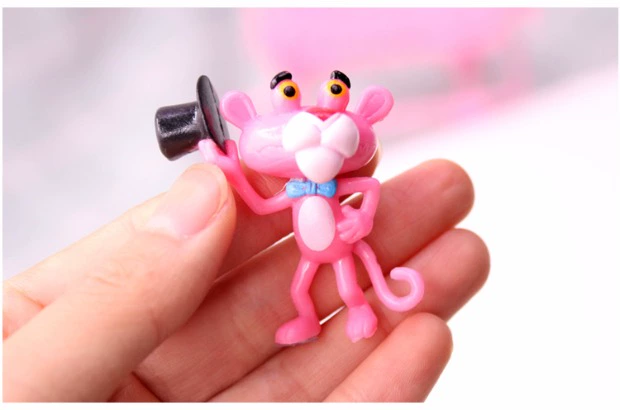 Pink Leopard Doll Blind Bag Blind Box Cartoon Cartoon Funny Pink nghịch ngợm Bánh Panther Trang trí Hộp quà tặng