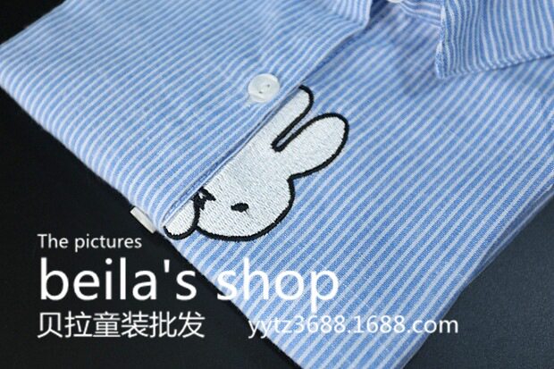 Chemise fille à manche longue en coton - Ref 2085082 Image 6