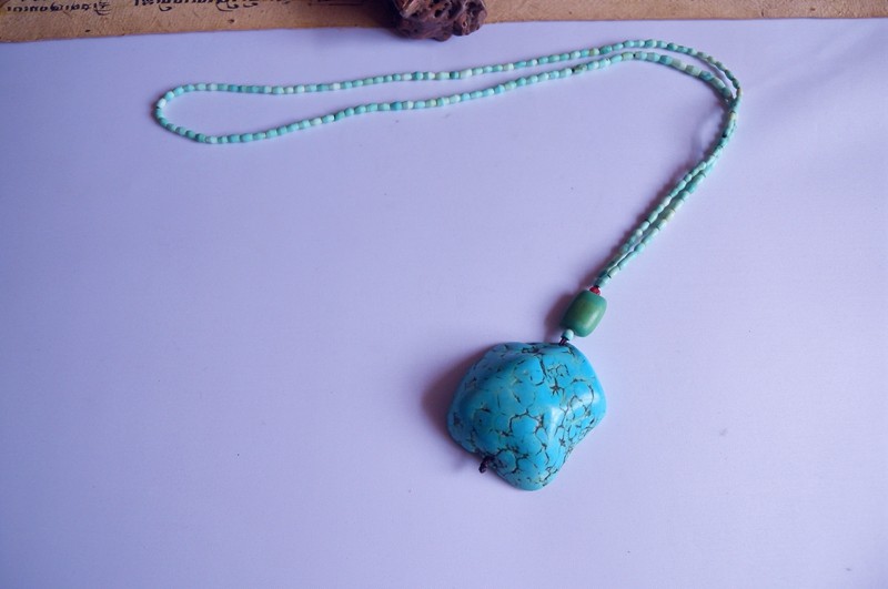 15th century high porcelain high blue blessing bag turquoise necklace refreshing blue fashion antique jewelry