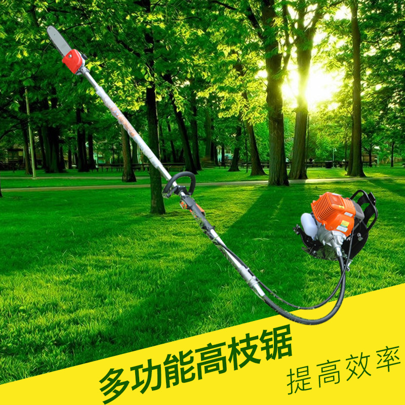 Shoulder Type High Branch Sawn Saw Tree Machine Four Stroke Mower High Branch Oil Saw Fruit Tree Pruner Cut Bamboo Machine High-altitude Saw