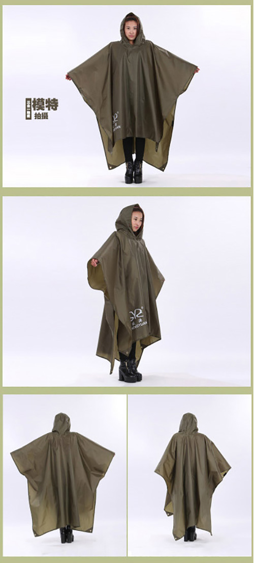 Áo mưa ba trong một di động poncho đa chức năng chiếu thảm dã ngoại - Thảm chống ẩm / Mat / Gối xốp lót sàn nhà