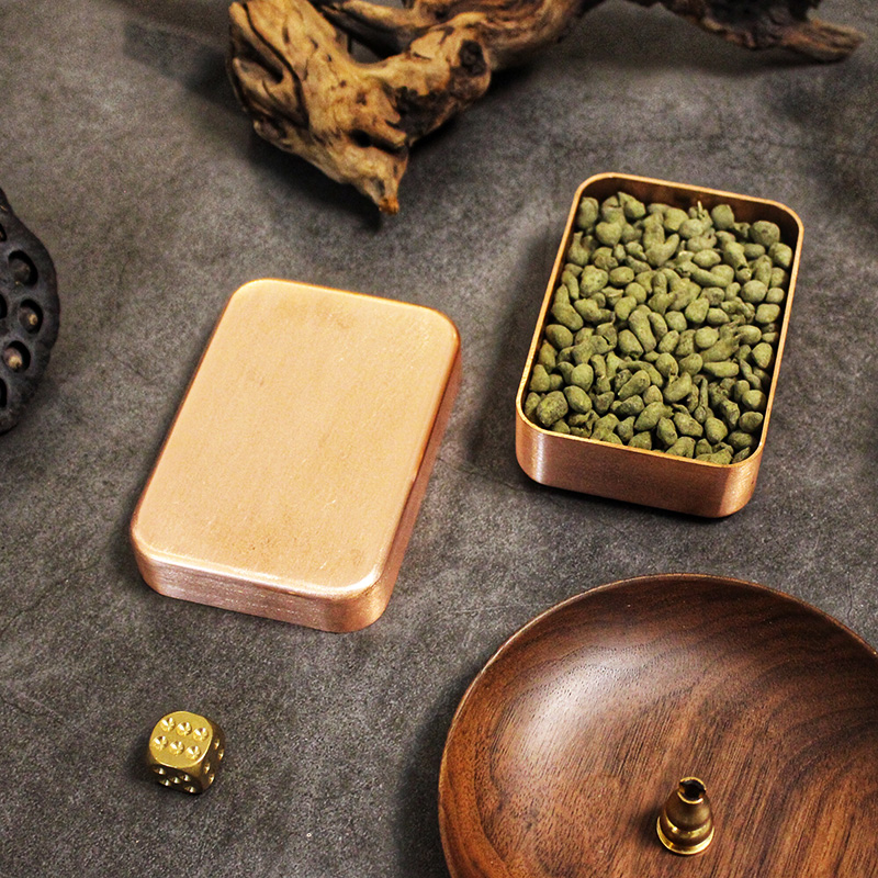 Brass Box Copper Box Ultra Thick Cigarette Box Decoration Paperweight Brass Cigarette Box Pure Copper Tea Box