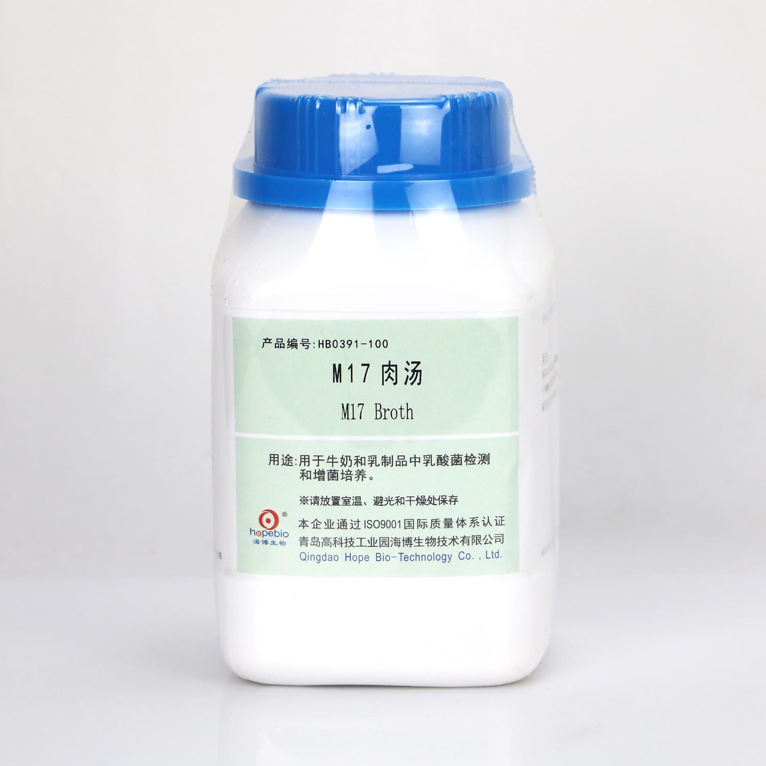 M17肉汤  HB0391-100   100克/瓶  用于牛奶和乳制品中乳酸菌增菌