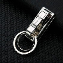 Korean version of mens keychain wear belt belt hanging metal car key pendant creative gift father boyfriend