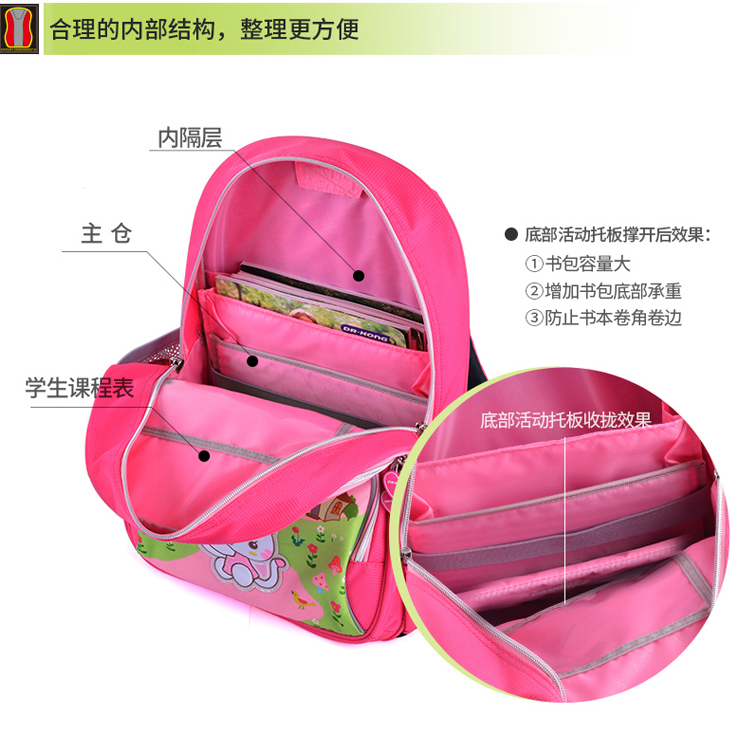 Tiến sĩ Jiang quầy xác thực túi bảo vệ sườn núi cuốn sách học sinh túi 1-3 cô gái lớp S mã Z1100035 - Túi bé / Ba lô / Hành lý balo cho bé trai mẫu giáo