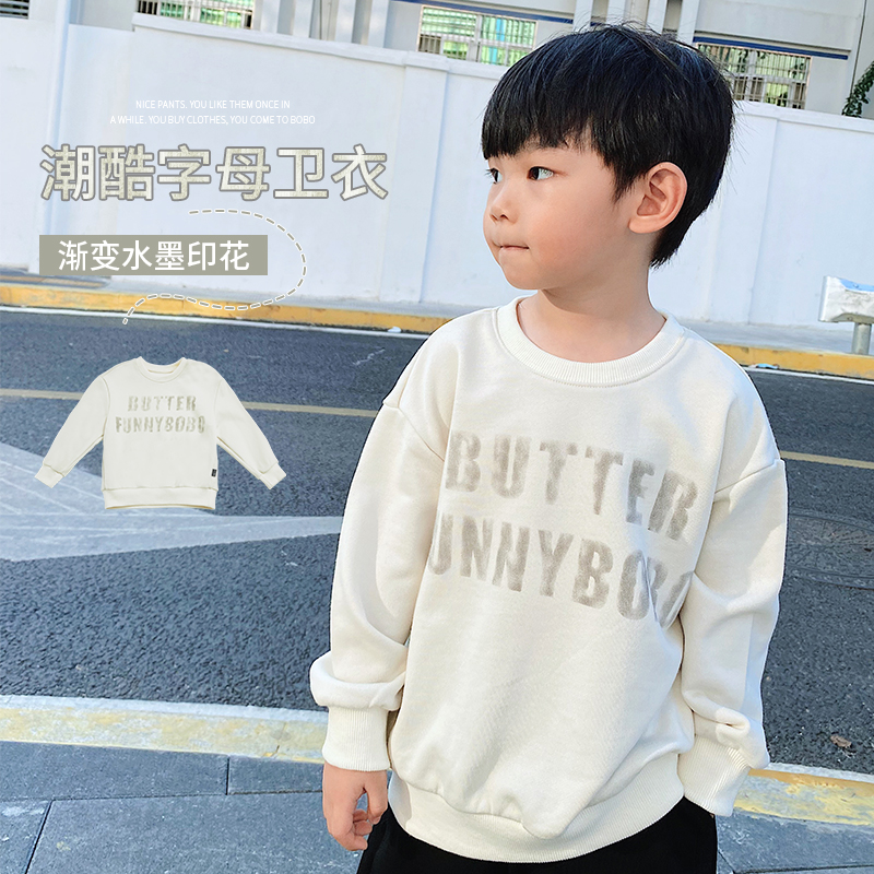 Bobo Pig Boy Clothing Boy New Spring Casual Blouse Han Edition CUHK Child Loose Handsome Children Long Sleeve Blouses