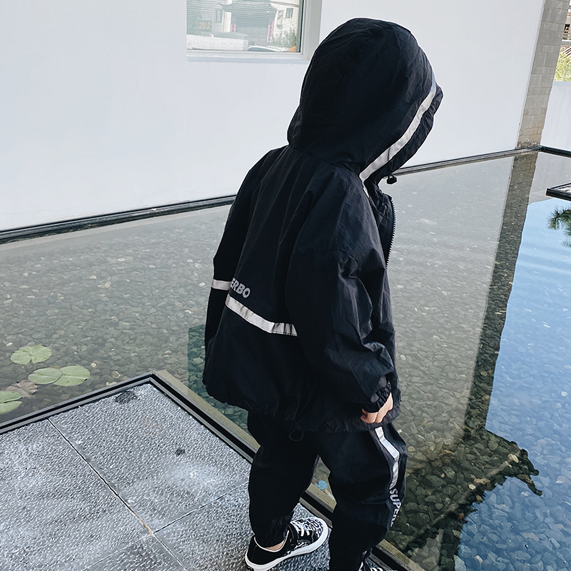 Bobo Pig Boy Clothing Boy Spring Autumn Season Suit New CUHK Boy Handsome Gas Korean Version Children Foreign Pie Casual Sportswear