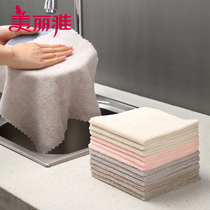 Beautiful elegant thick velvet multi-color water absorption is not easy to lose hair ultra-fiber rag is not easy to dip oil clean towel 30cm square towel