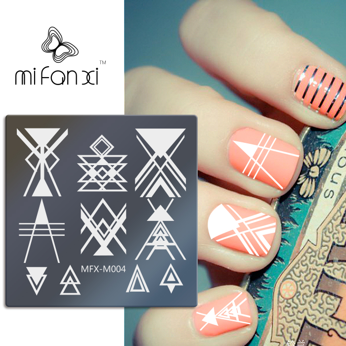 Mi Fanxi Mẫu làm bằng tay In thép tấm Công cụ in vuông Tấm in - Công cụ Nail các mẫu vẽ cọ nét cọ bản
