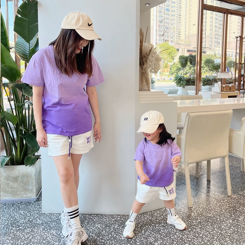 Спортивная пижама для мальчиков, летняя футболка, семейный стиль, короткий рукав