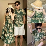 Пляжное модное платье, юбка, летняя рубашка, семейный стиль