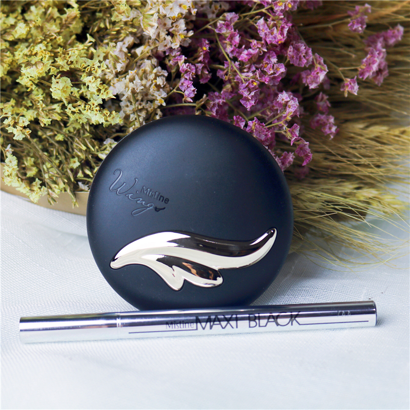 Thái lan Mistine Trang Điểm Set Wing Kiểm Soát Bột Dầu Không Loại Bỏ Trang Điểm Bạc Ống Eyeliner Powder Ống Mascara bb cream the face shop