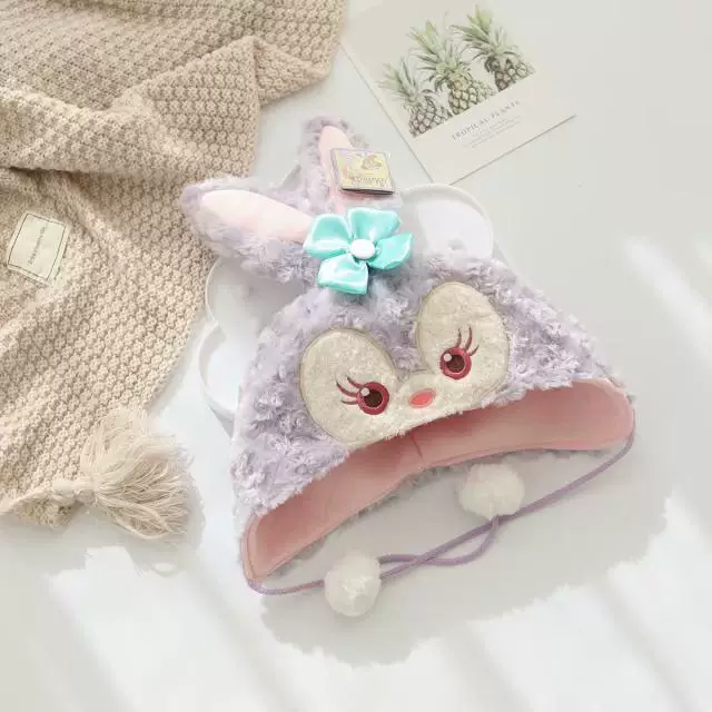 Милый бархатный мультяшный демисезонный теплый шапка, плюш
