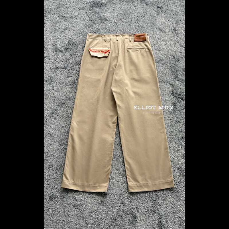 Uncle Elliot Mos Recommends: American Vintage Style ~ Pure Cotton Wide-Leg Twill Retro Casual Pants 1888 Uncle Elliot Mos Recommends: American Vintage Style ~ Pure Cotton Wide-Leg Twill Retro Casual Pants 1888