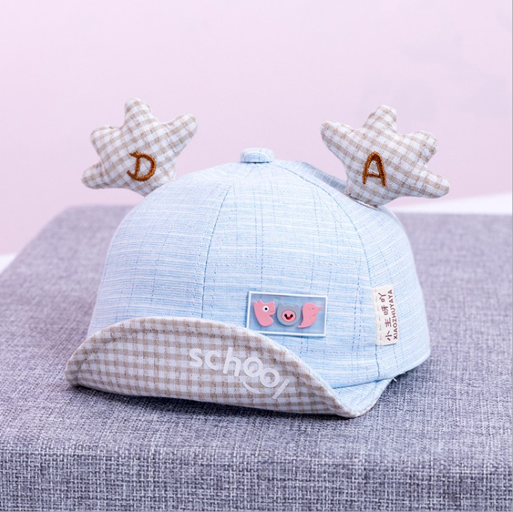 1-2 years old children's hats spring and autumn 6-7-8-9-10 months baby boys and girls fashion cute peaked cap tide