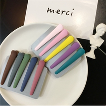 Lin Xiaozhai same style ins Wind matte rubber color clip bangs clip makeup duckbill clip hairclip Korean hair accessories