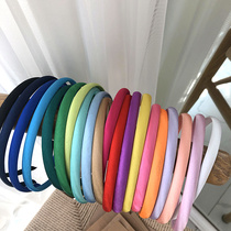 ins Korean style satin fine candy color simple 8mm face hair hoop headband girl heart headgear French hair accessories