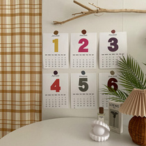 ins Korean style digital 2021 Calendar Calendar Calendar year card decoration background study bedroom with student gift calendar