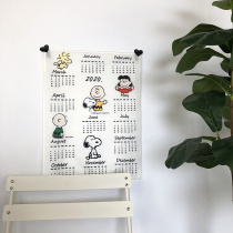 ins Korean style Slube cloth 2021 calendar decorative cloth wall calendar girl heart bedroom background cloth soft match