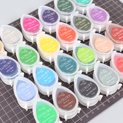Hand-held journal, decorative silicone seal, student supplies, seal, oil, water-based, washable, water-drop pearlescent sponge, 24-color seal paste