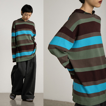 CryingCenter Baikal Lake Placing striped Lazy Sense Home Knit Hoodie Crying Center