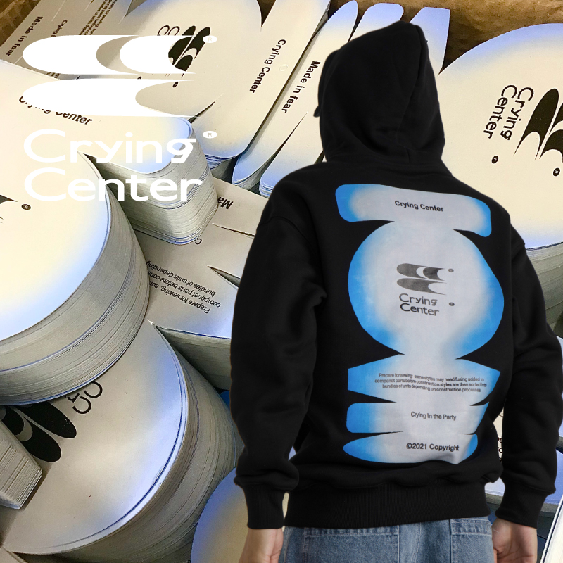 CryingCenter does not pick the hang tag, hooded sweater plus velvet super comfortable heavy fabric