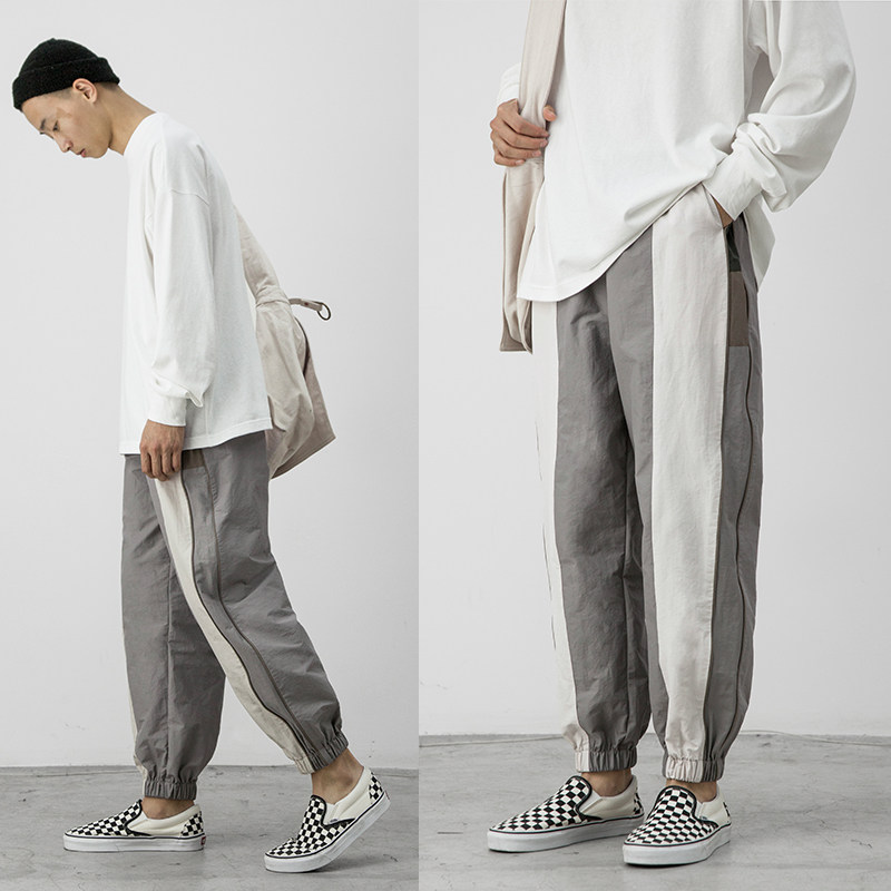 CryingCenter Cryingcenter profile multi-color stitching Sporty elastic waist trousers sweatpants