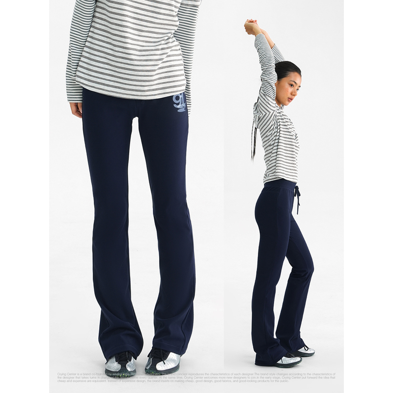 Cryingcenter Brushed Velvet Slim Fit Flared Yoga Pants Women's Crying Center