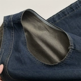 Демисезонная ретро синяя майка топ без рукавов, длинное джинсовое платье, по фигуре, V-образный вырез, свободный прямой крой, с рукавом