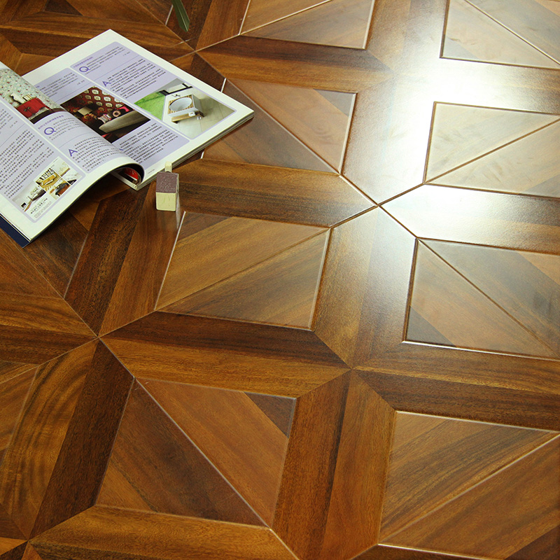 Wooden floor reinforced composite waterproof and wear-resistant 12mm household environmental protection personality art parquet floor factory direct sales