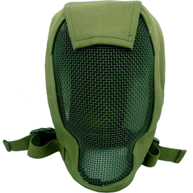 Locomotive Riding Sports Fans Wild War Army Green Full Face Steel Nets Fight Against Protective Fencing Mask Mask face protection