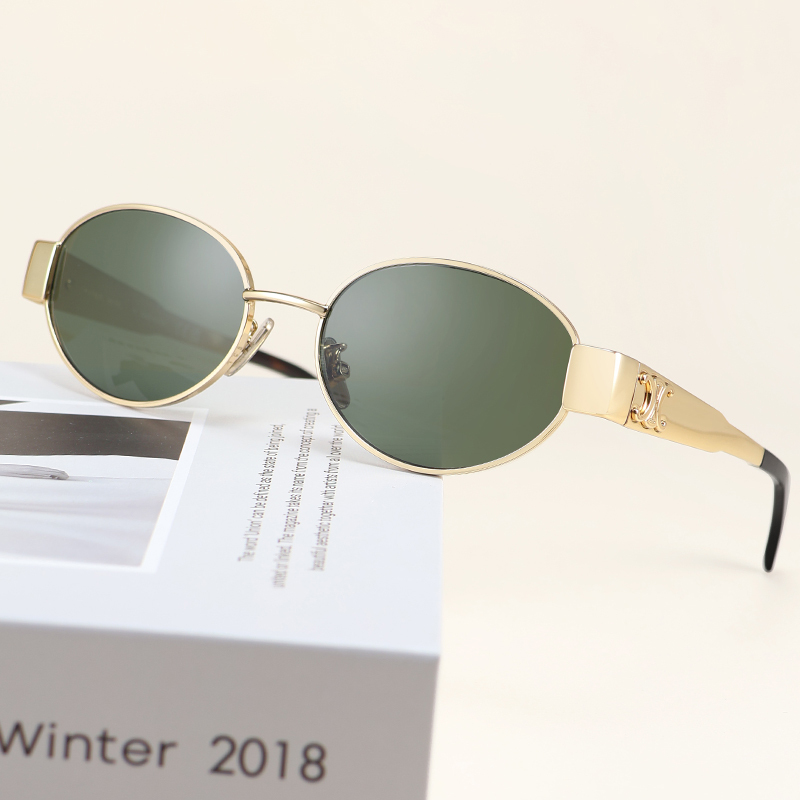 Celine Sunglasses Lisa Same Style Oval Metal Fashion Hot-Selling Sunglasses Cl40235U Arc De Triomphe Celine Sunglasses Lisa Same Style Oval Metal Fashion Hot-Selling Sunglasses Cl40235U Arc De Triomphe