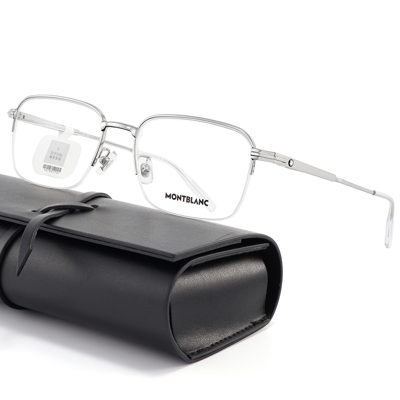Montblanc New Small Frame Plain Half-Frame Eyeglass Frame Mb0220Oa Anti-Blue Light Professional Myopia