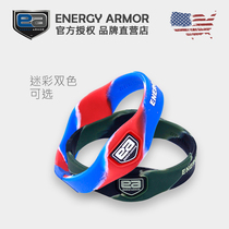 Energy Armor USA EA Negative Ion Energy sports bracelet Bracelet Health care camouflage Blue green color