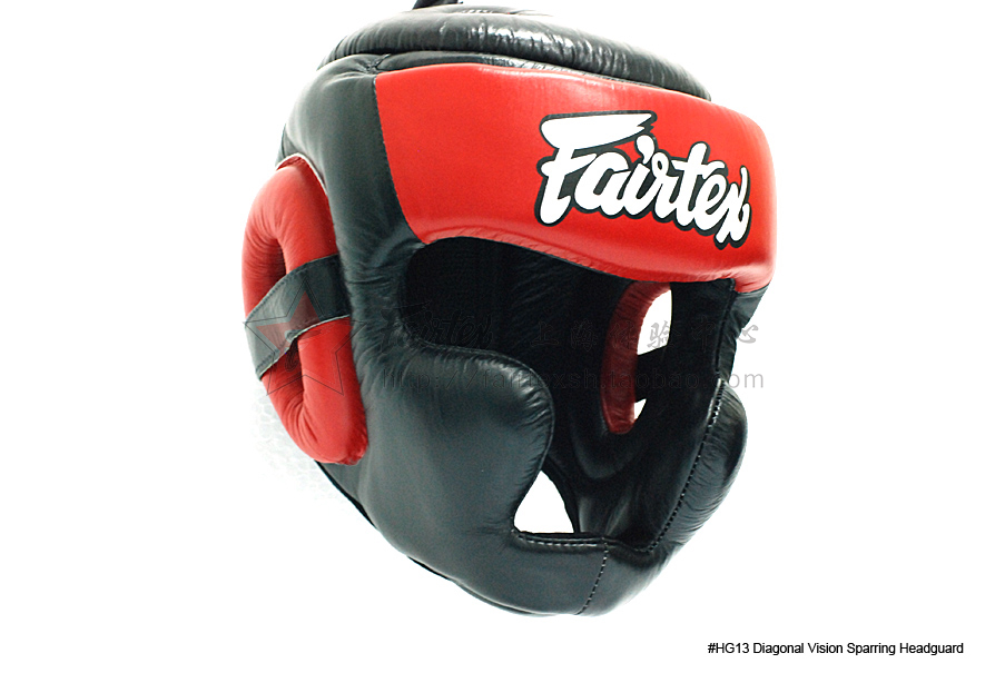 Original Thai Fairtex head protector HG13 diagonal vision boxing Muay Thai helmet
