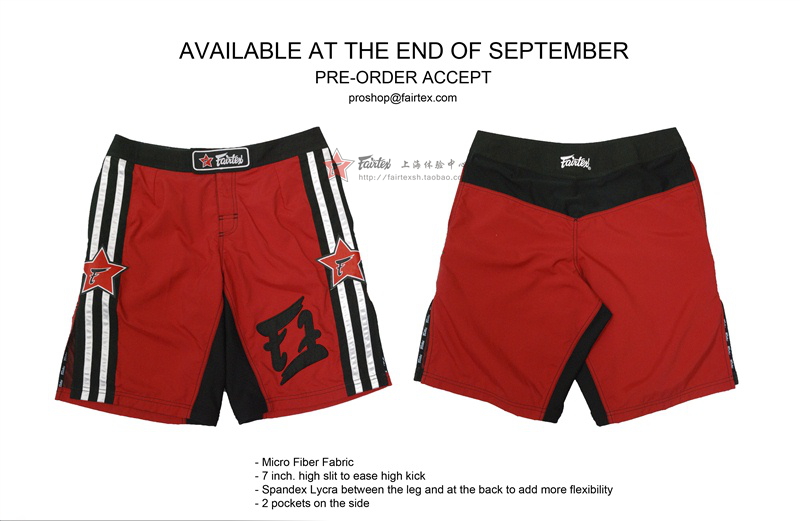Thai Fairtex Muay Thai AB8 Black Red Special Mama fight pants beach pants