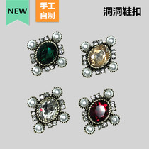 2022 new crocs dongle shoes retro jewel personality decorative accessories DIY creative matching metal series