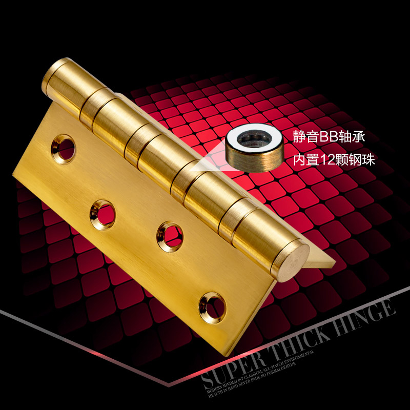 Hinge hinge 304 stainless steel bearing flat open wooden door hinge Folding loose leaf yellow bronze hinge 2 price