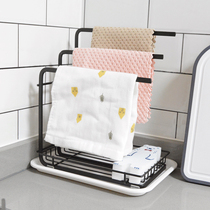 SwanLace Good Things Kitchen Finishing Iron Art Drain Dishwashing Brushed Sponge Towel Rack Rag Shelf Shelve Shelf