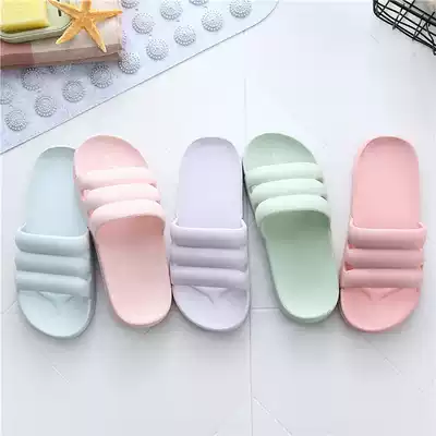 SwanLace good things Korean one-piece marshmallow pink soft couple bathroom non-slip slippers