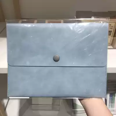 SwanLace selection of cloud blue imitation leather texture literary button envelope paper bag shape file bag storage bag