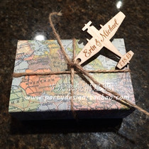 Airplane wood carving cutting lettering LOGO wedding wish elevator creative wooden listing DIY handwritten 50 pieces