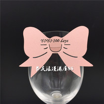 Wedding baby birthday card card table card wedding banquet table card wedding hollow bow seat card 50 pieces