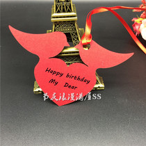 Hollow Love Bird Wishing Card Card DIY Wishing Tree Hanging Beaded Paper Card Cavs 50