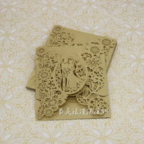 Laser hollow European wedding invitation custom foreign trade hot sale 30 orders