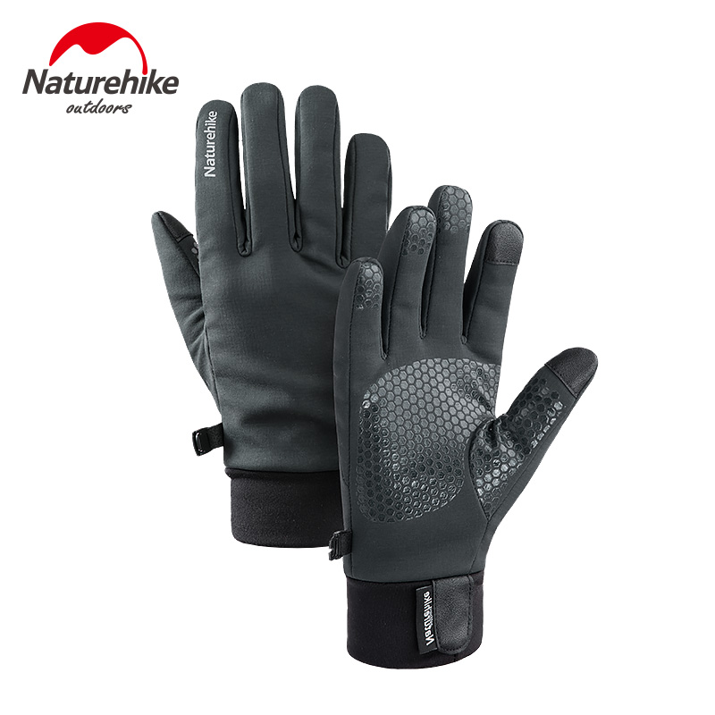 Men's and women's spring and autumn gloves plus velvet sports warm waterproof touchable screen Outdoor mountaineering riding non-slip windproof thin