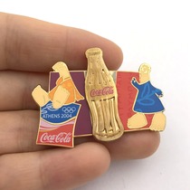 2004 Athens Olympic Games Badge Coke Sponsor Commemorative Medal Mascot Coke Bottle Collection 1911