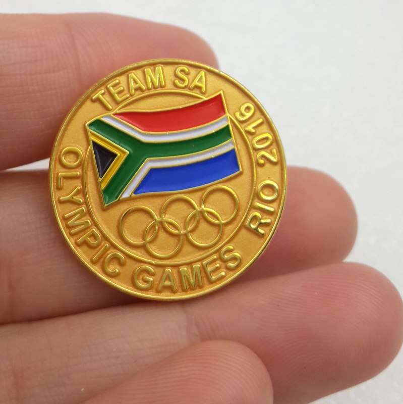 Rio 2016 Olympic badge South African national team sports delegation NOC medal